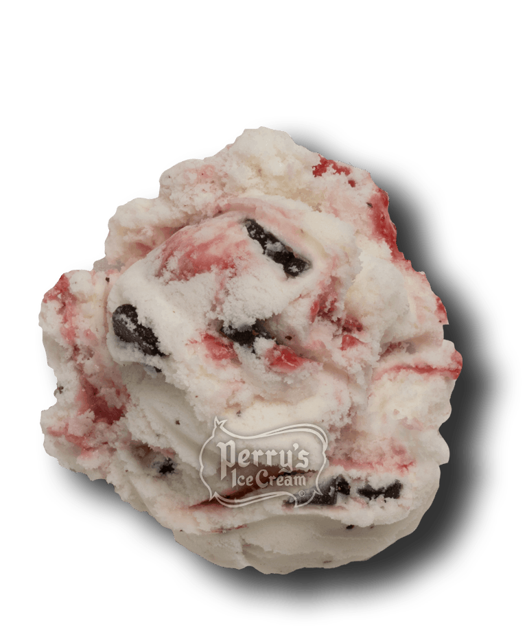 raspberry truffle frozen yogurt scoop