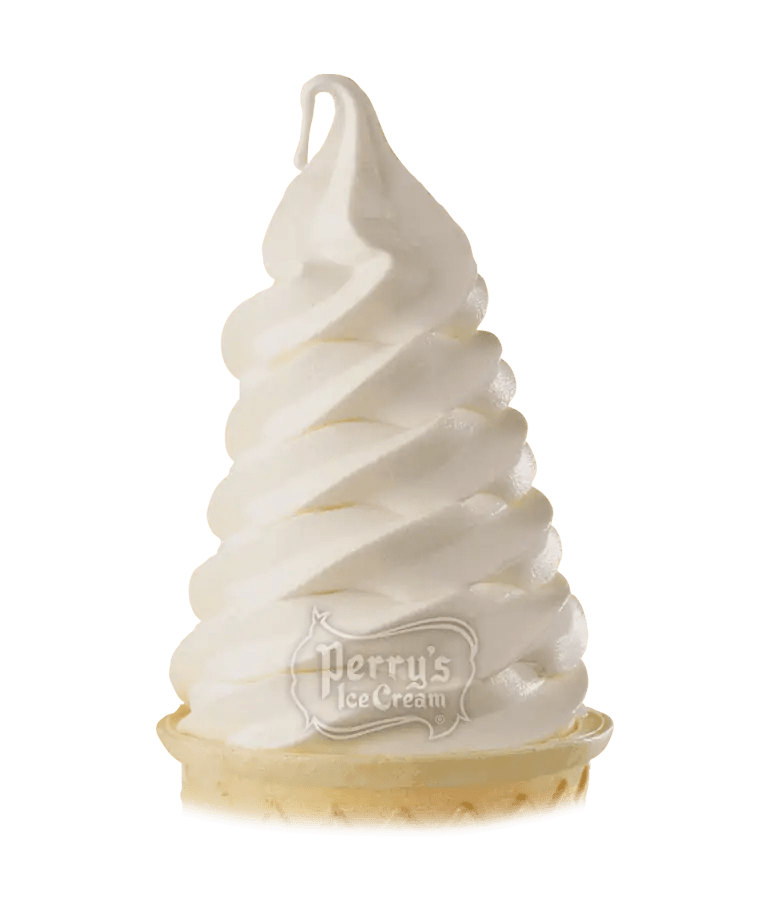 vanilla custard ice cream cone