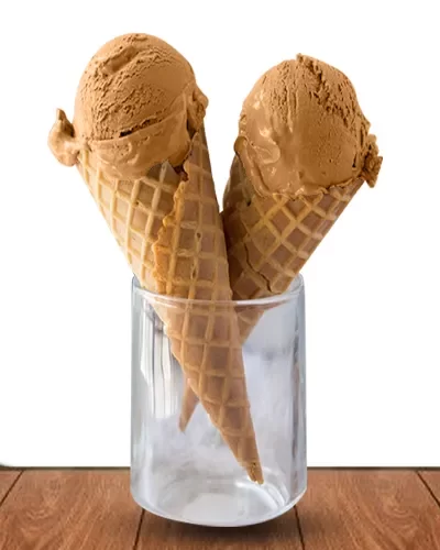 2 Gula Melaka Ice Creams in cones